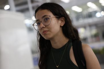 Fernando Frazão/Agência Brasil Rio de Janeiro (RJ) 19/08/2024 – A estudante Bianca Morena, aluna do IMPA Tech, curso de graduação do Instituto de Matemática Pura e Aplicada, fala sobre palestra com o matemático Artur Avila. Foto: Fernando Frazão/Agência Brasil