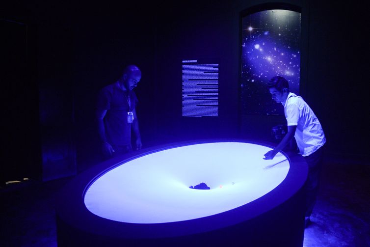 Tomaz Silva/Agência Brasil O Museu de Astronomia inaugura a exposição Eclipse, que marca a comemoração do centenário da comprovação da teoria da relatividade geral de Albert Einstein, em São Cristóvão, na zona norte do Rio de Janeiro.