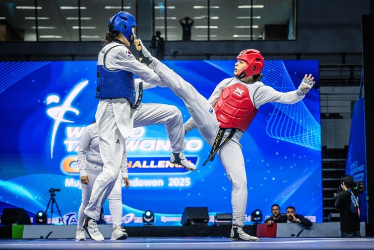 Coreia do Sul - 31/08/2025 -Brasileira supera campeã olímpica e vence Grand Prix de taekwondo
Maria Clara Pacheco ganha etapa do circuito pela segunda vez no ano. Foto World Taekwondo/Divulgação