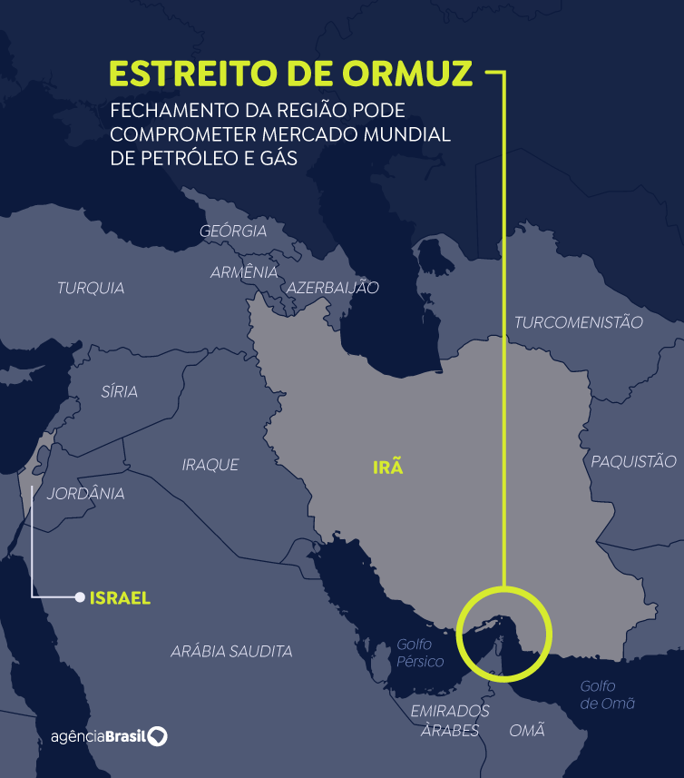Mapa Estreito de Ormuz