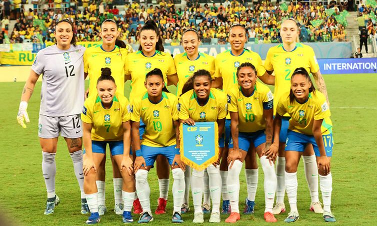 Henrique Barrios/MEsp FOTO DE ARQUIVO - Seleção Brasileira de Futebol Feminino no jogo Brasil X Canadá no FIFA Series em abril de 2026. Foto: Henrique Barrios/MEsp